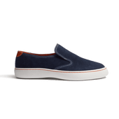 Tennis 1938 Slip On Roland-Garros [Navy suede calfskin with clay orange sport calfskin details]