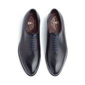 Ultra One Cut Oxford Shoe[Men Blue tamponato finish calfskin]