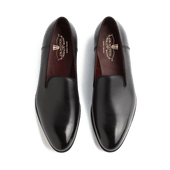Ultra Loafer[Men Black tamponato finish calfskin]