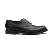 Miles Perforated Derby[Men Black soft calfskin]