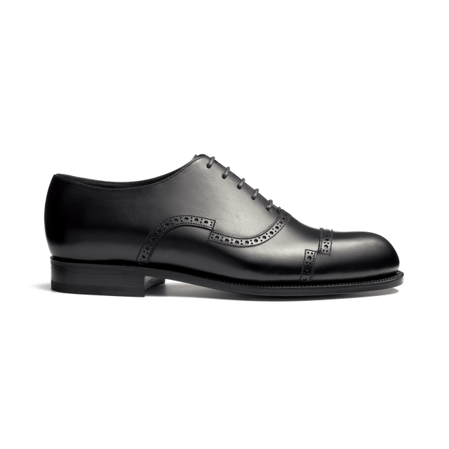 Raphael Cap Toe Oxford Shoe With Perforations[Men Black boxcalf]