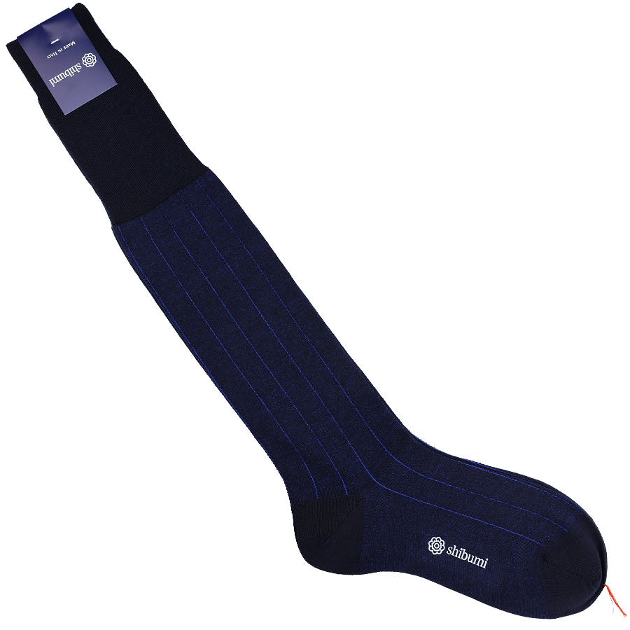 Knee Socks Thin Stripes Wool