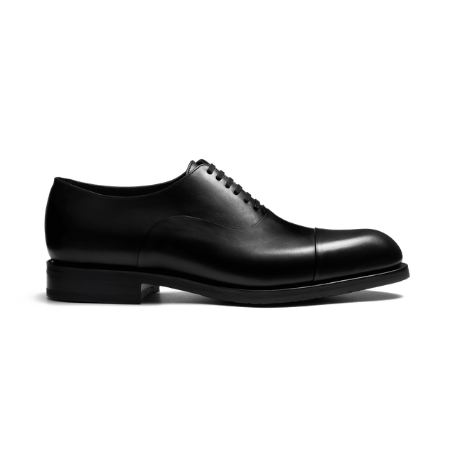 Edouard Cap-Toe Oxford Shoe With Rubber Sole[Men Black boxcalf]