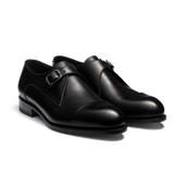Single Derby Buckle Edouard [men smooth leather black shades]