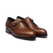 Buckle Edouard single derby [men smooth leather ebony brown shades]