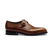 Buckle Edouard single derby [men smooth leather ebony brown shades]