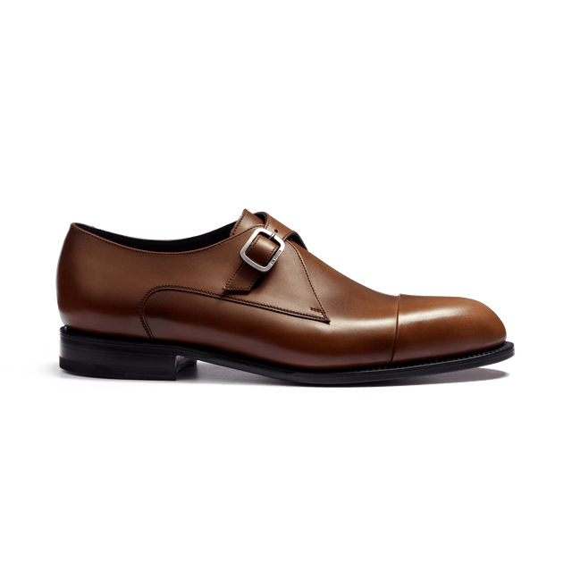 Buckle Edouard single derby [men smooth leather ebony brown shades]