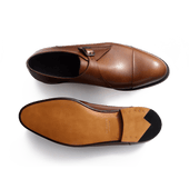 Buckle Edouard single derby [men smooth leather ebony brown shades]