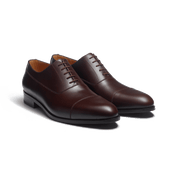 West Cap-toe Oxford Shoe [Men Dark brown boxcalf]