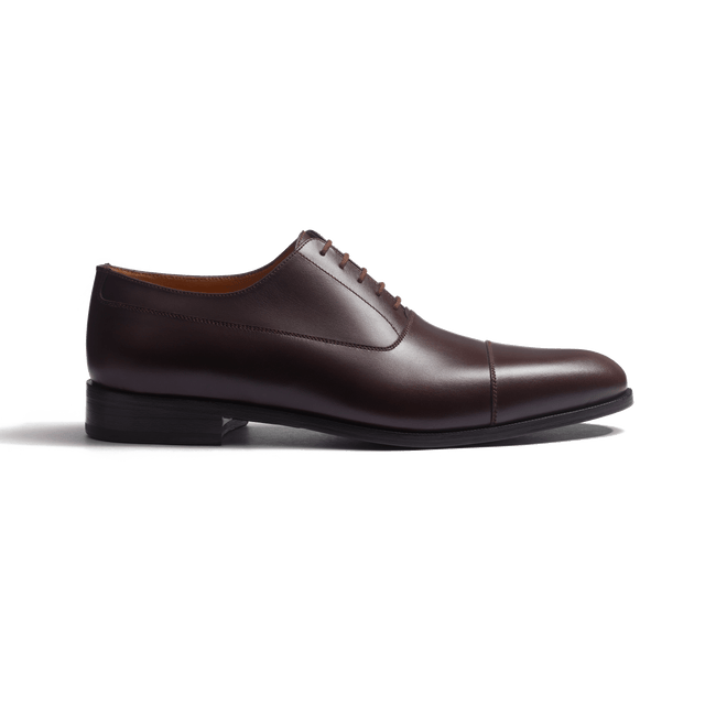 West Cap-toe Oxford Shoe [Men Dark brown boxcalf]