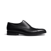 West Cap-toe Oxford Shoe[Men Black soft calfskin]