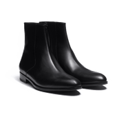 West Ankle Boot With Zip[Men Black soft calfskin]