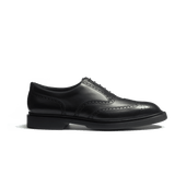 Walker Oxford with perforations[Men Black soft calfskin]