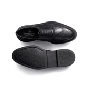 Walker Oxford with perforations[Men Black soft calfskin]