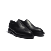 Walker Slip On Oxford [Men Black soft calfskin]