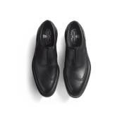 Walker Slip On Oxford [Men Black soft calfskin]