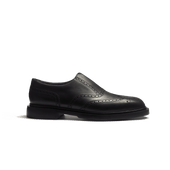 Walker Slip On Oxford [Men Black soft calfskin]