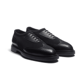 Walker Knit Oxford [Black knit and Black soft calfskin]