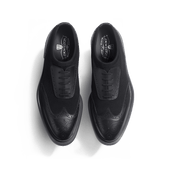 Walker Knit Oxford [Black knit and Black soft calfskin]