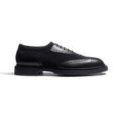 Walker Knit Oxford [Black knit and Black soft calfskin]