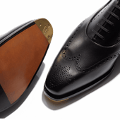 Fusain Perforated Oxford [Black Boxcalf]