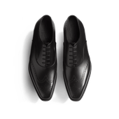Fusain Perforated Oxford [Black Boxcalf]