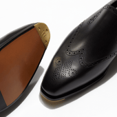 Fusain Onecut Perforated Loafer [Men Black Boxcalf]