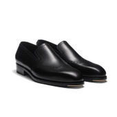 Fusain Onecut Perforated Loafer [Men Black Boxcalf]