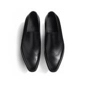 Fusain Onecut Perforated Loafer [Men Black Boxcalf]