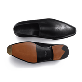 Fusain Onecut Perforated Loafer [Men Black Boxcalf]