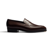 Fusain Loafer with strap [Men Dark brown calfskin with shades]