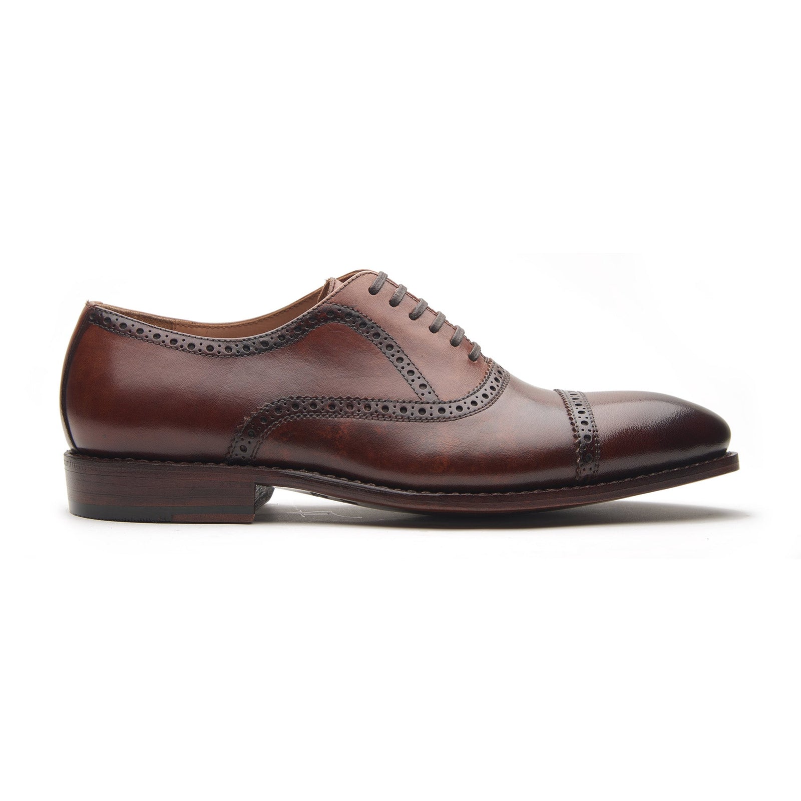 Nouveau Quarter Brogue Smoky Whiskey Hand Welted Patina Collection