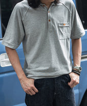 Raglan Sleeve Cotton-Piqué Polo Shirt - Gray