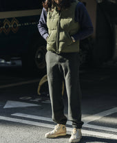 1970s Vintage Quilted Padded Vest - Olive
