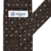 Floral Printed Silk Tie Hand Rolled