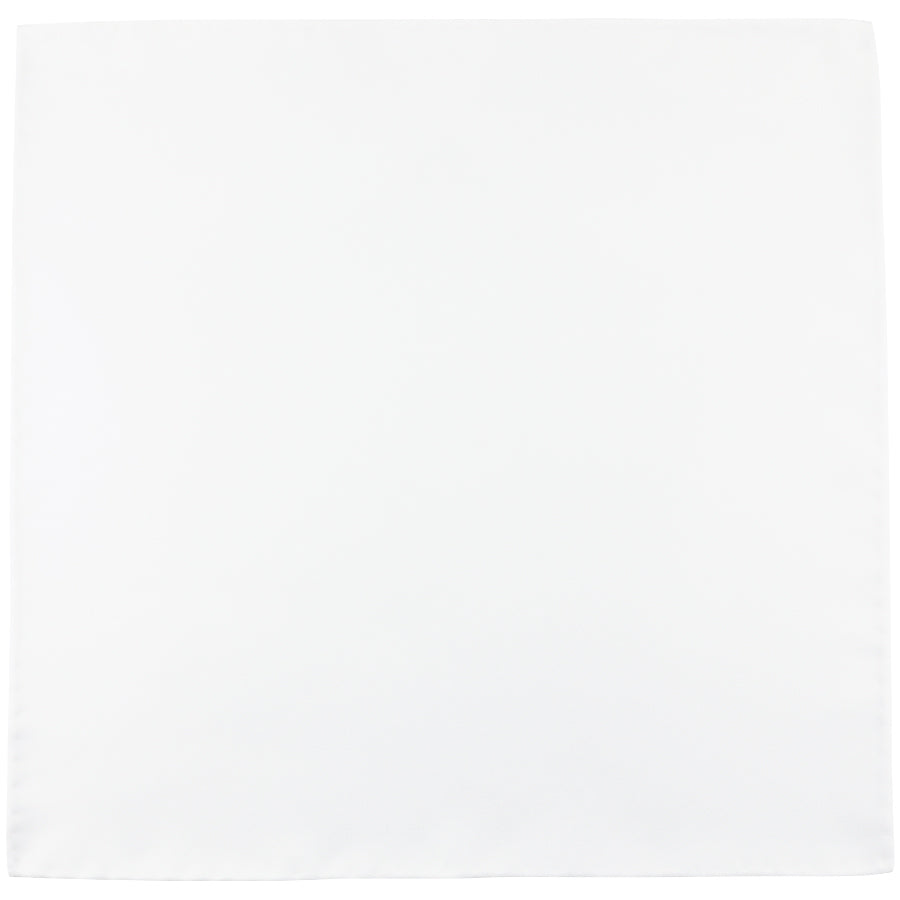 Plain Silk Pocket Square Hand Rolled