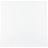 Plain Silk Pocket Square - White - Hand-Rolled