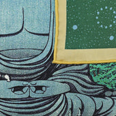 Ukiyo E Silk Pocket Square Kamakura Daibutsu 40x40cm