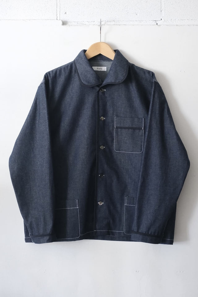 FUJITO L/S Pajama Shirt Indigo Blue | Directors Web Shop powered by BASE