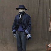 Japanese Farmer Coat Patchwork M