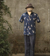 Cassady Shirt Indigo Cotton L Xl