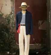 No 5 Linen Jacket Azure 44 46