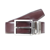 Men S Heritage Reversible Full Grain Leather Belt With Satin Nickel Buckle