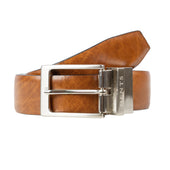 Men S Heritage Reversible Full Grain Leather Belt With Satin Nickel Buckle