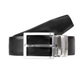 Men’s Heritage Reversible Full-Grain Leather Belt with Satin Nickel Buckle