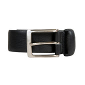 Men S Heritage Full Grain Leather Belt With Satin Nickel Buckle And Pebble Grain Texture