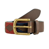 Men S Polo Full Grain Leather Belt With Brass Buckle