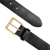 Men S Heritage Lined Full Grain Leather Belt With Antique Brass Buckle