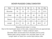 Dover Rugged Cableknit Crewneck Sweater Andean Wool