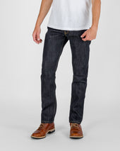 25oz Selvedge Denim Slim Tapered Cut Jeans - Indigo